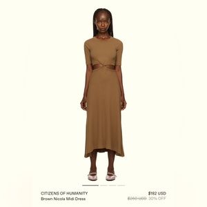 Like New Citizens of Humanity Brown Nicola Mini Dress size S